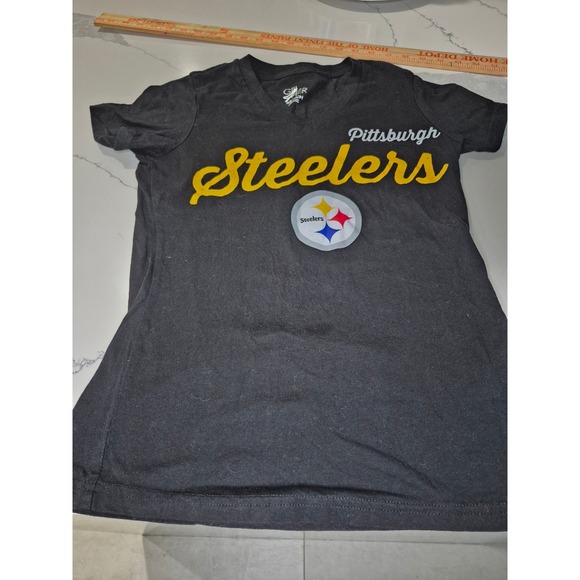 GIII Pittsburgh Steelers V-Neck T-Shirt NFL Football Fan Apparel XS‎ - Picture 1 of 5